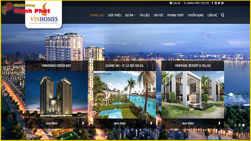 Thiết kế giao diện website bất động sản