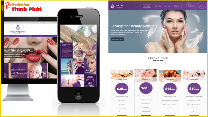 DỊCH VỤ THIẾT KẾ WEBSITE THẨM MỸ, SPA, SALON, CƠ SỞ LÀM ĐẸP CHUYÊN NGHIỆP TẠI MARKETING THỊNH PHÁT